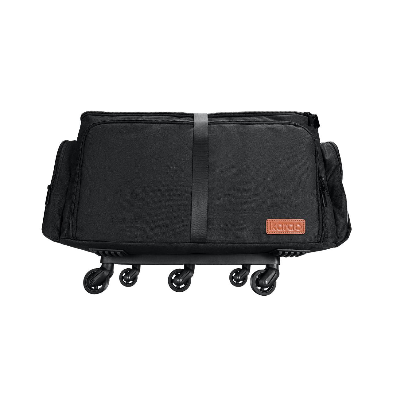 Ikarao Rolling Speaker Bag with 10mm Thick Padding and Folding Hand Truck