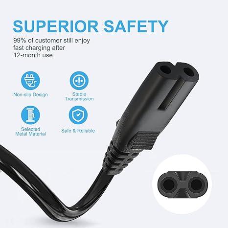 5ft 2 Prong AC Power Cord Fit for Break X1